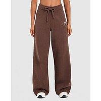 AYBL Varsity Knitted Wide Joggers - Brown - Womens