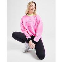 Red Run Activewear Twin Flame Oversized Crew Sweatshirt - pink - Womens