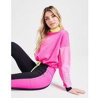 Red Run Activewear Twin Flame Crop Sweatshirt - Pink - Womens