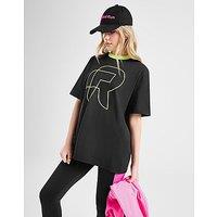 Red Run Activewear Twin Flame Oversized T-Shirt - Black - Womens