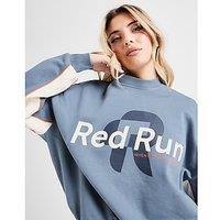 Red Run Activewear Muse Oversized Crew Sweatshirt - Blue - Womens