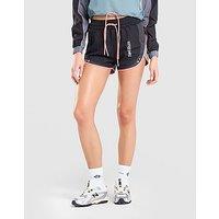 Red Run Activewear Outer Space Colour Block Woven Shorts - Black - Womens