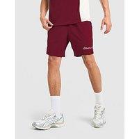 Red Run Activewear Crimson Wave Panel Sport Shorts - Burgundy - Mens