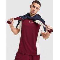 Red Run Activewear Crimson Wave Tech Power T-Shirt - Burgundy - Mens
