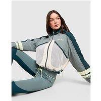 Red Run Activewear Skyline Nylon Track Jacket - Green - Womens