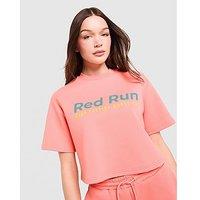 Red Run Activewear Azure Boxy Cropped T-Shirt - Pink - Womens