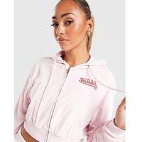 Von Dutch Velour Hoodie - Pink - Womens