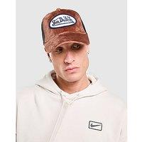 Von Dutch Velvet Trucker Cap - Brown