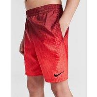 Nike All Over Print Fade Swim Shorts Junior - Red