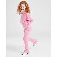 JUICY COUTURE Velour Hoodie/Flares Tracksuit Children - Pink