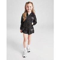 JUICY COUTURE Mono Velour Full Zip/Shorts Set Children - Black