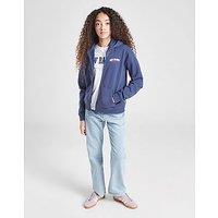 New Balance Girls' Arch Logo Full Zip Hoodie Junior - Blue