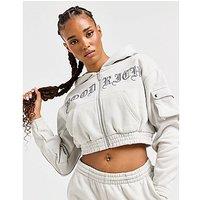 Hoodrich Dusk Crop Hoodie - Grey - Womens