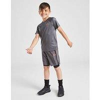 Under Armour Tech Embossed T-Shirt/Shorts Set Children - Grey