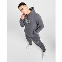 EA7 Emporio Armani Carbon Logo Hoodie - Black - Mens