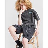 Supply & Demand Flame Denim Shorts Junior - Denim