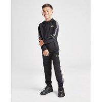 Under Armour Poly Colour Block 1/4 Zip Tracksuit Children - Black