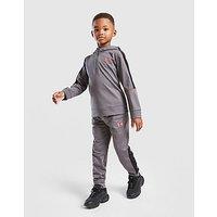 Under Armour Poly Colour Block 1/4 Zip Tracksuit Children - Black