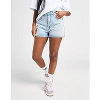 Unlike Humans High-Rise Mom Shorts - Blue - Womens