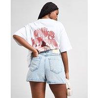 Unlike Humans High-Rise Mom Shorts - Blue - Womens
