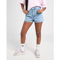 Unlike Humans High-Rise Mom Shorts - Blue - Womens