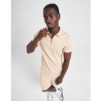 Belier Zipped Polo Shirt - Brown - Mens
