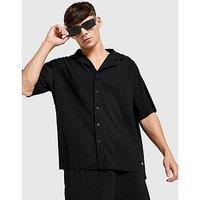 Belier Pleated Shirt - Black - Mens