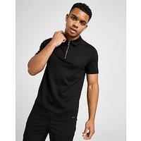 Belier Zipped Polo Shirt - Black - Mens
