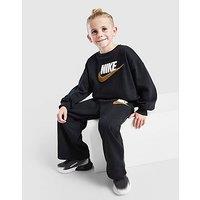 Nike Club Chenille Crew Tracksuit Children - Black