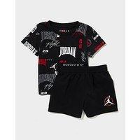 Jordan Beyond All Over Print T-Shirt/Shorts Set Infant - Black