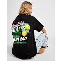Unlike Humans Lemons T-Shirt - Black - Womens