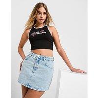 Unlike Humans Denim Skirt - Blue - Womens