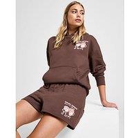 Unlike Humans Coffee Club Shorts - Brown - Womens