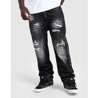 Supply & Demand Etch Relaxed Ripped Jeans - Blue - Mens