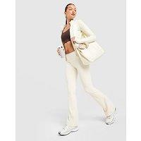 DAILYSZN Foldover Flare Leggings - Cream - Womens