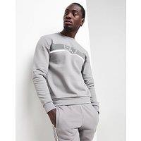 EA7 Emporio Armani Dot Graphic Crew Sweatshirt - Grey - Mens