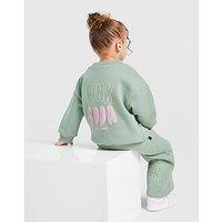 Pink Soda Sport Girls' Mix Crew Tracksuit Infant - Green