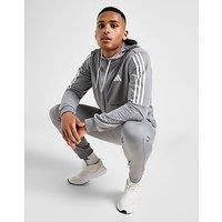 adidas Poly 3-Stripes Linear Hoodie - Grey - Mens