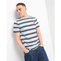 Fred Perry Fine Stripe T-Shirt - Sky Blue - Mens