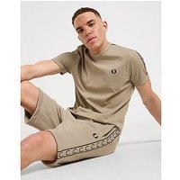 Fred Perry Tape Ringer T-Shirt - Brown - Mens