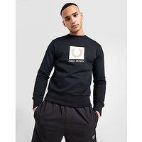 Fred Perry Logo Crew Sweatshirt - Black - Mens