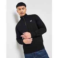 Fred Perry Badge 1/2 Zip Sweatshirt - Black - Mens