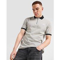 Fred Perry Zipped Polo Shirt - Grey - Mens