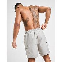 Fred Perry Badge Cargo Swim Shorts - Grey - Mens