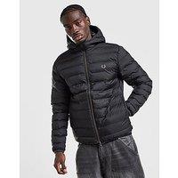 Fred Perry Hooded Baffle Jacket - Black - Mens