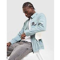 Fred Perry Badge Overshirt - Blue - Mens