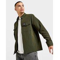 Fred Perry Badge Overshirt - Green - Mens
