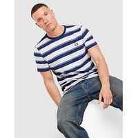 Fred Perry Fine Stripe T-Shirt - Blue - Mens