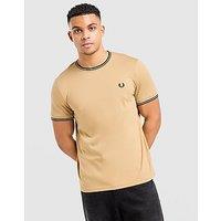 Fred Perry Twin Tipped T-Shirt - Brown - Mens
