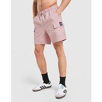 Fred Perry Badge Cargo Swim Shorts - Pink - Mens